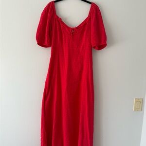 Billabong Burning Love Puff Sleeve Dress